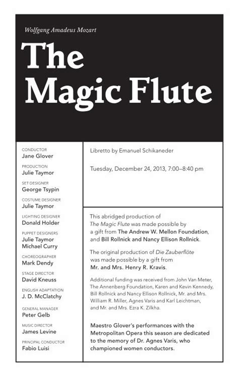 Prologue to the magic flute